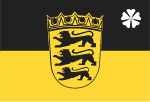 Flagge Bundesland - Baden Württemberg
